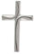 Anstecknadel, Kreuz, 925er Silber, rhodiniert