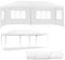 HOMASIS Gazebo Pieghevole 3 x 6 m, Tenda Impermeabile con Pareti Laterali e Finestre, Tendone da Giardino con Borsa per il Trasporto, Gazebo con Protezione UV per Matrimoni, Feste, Bianco (Modello 1)