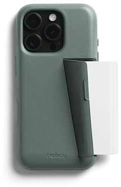 Bellroy Phone Case – 3 Card für iPhone 16 Pro (Leder-iPhone-Hülle, Handy-Geldbörse) - Agave