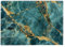 Shopagift Teal Gold Marble Effect Glass Chopping Board Large Kitchen Worktop Saver 39cm x 28cm