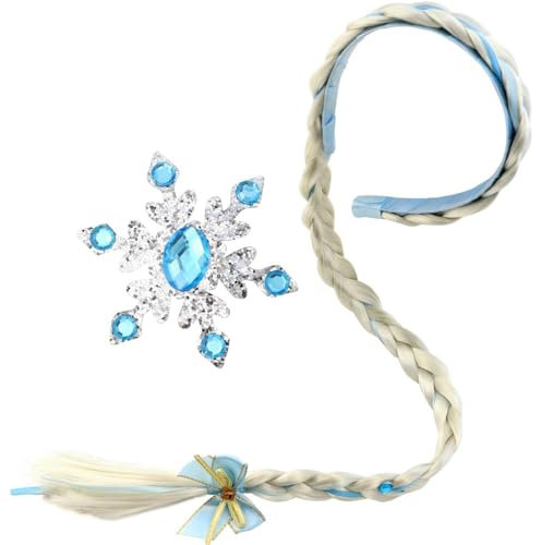 Bandeau Tressé Raiponce, Perruque Raiponce Enfant, Perruque Raiponce Enfant Fille, Bandeau Princesse Raiponce Tresses, Convient pour les Costumes de Princesse, les Fêtes, le Cosplay (1PCS)