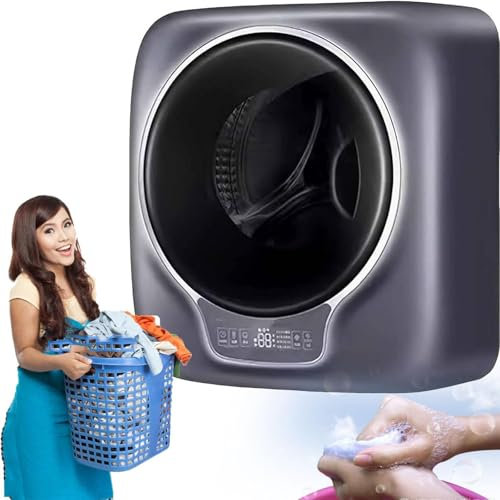 Lavatrice completamente automatica, mini lavatrice da 3 kg, con pannello di controllo & APP, lavaggio ad alta temperatura, per dormitori - lavatrice a tamburo compatta a carica frontale da 3 kg