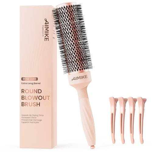 AIMIKE ROSE LUXE Brosse Ronde Brushing, Brosse Cheveux Brushing Moyenne pour Séchage Rapide,43mm