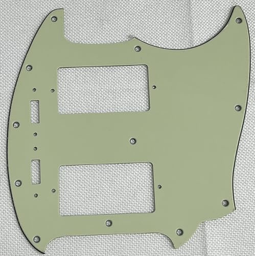 Für US Mustang PAF Humbucker Pickup Style Gitarre Pickguard (3-lagig, Vintage Green)
