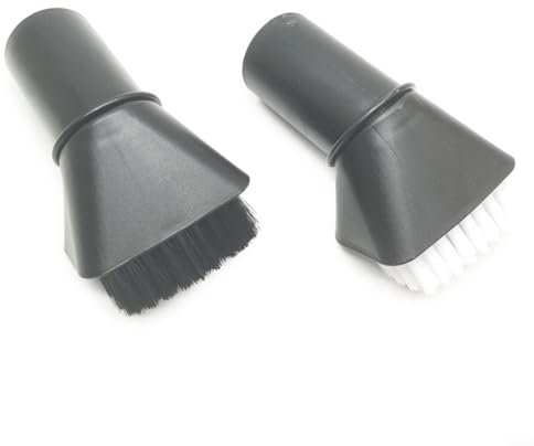 EpheyFIF Vacuum Cleaner Suction Brush Set for Karcher WD Series, 2.863-221.0 - Soft & Hard Bristles for Upholstery, Carpet, Dashboard Cleaning - Compatible with for WD 2 3 4 5 Models(Black+White)