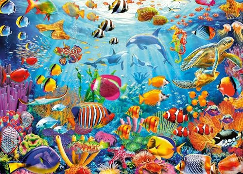 Puzzle für Erwachsene 1000 Teile Korallenfisch 70 x 50 cm Puzzles für Erwachsene Pädagogisches Spiel Herausforderung Spielzeug 1000 Teile Puzzles für Erwachsene Kinder