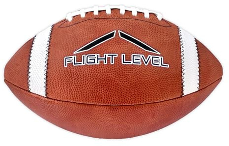 Flight Level Leder-Fußball in offizieller Größe, vollnarbiges Echtleder