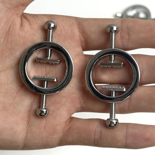 1 Paar Metall Nippelklemmen mit Schraube Brustwarzen Klitoris Einstellbare | YILUQIFLY Brustlclips Frauen Geschenk Mann Erotische Flirt SM Ring Erwachsene SUBS Extremes Fetisch Sexspielzeug Non-Piercing