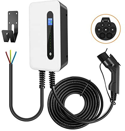 Câble de chargeur pour véhicule électrique Station de charge de voiture électrique 7kW Wallbox 32A Chargeurs muraux monophasés EV Chargeur EVSE GBT EV avec câble de 6M