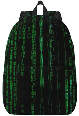 Hacker Era Canvas-Rucksack, Laptoptasche, verstellbare Riemen, Vintage, Freizeit, Schule, Reisen, Outdoor, Arbeit, Camping, Schwarz , S