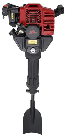 Excavatrice pour arbre de jardin 1900 W 52 CC 2 temps avec bouteille de mélange de mazout, pelle, pioche pointue, pioche plate, 6500 tr/min, pour soulever des boules d'arbre, couper