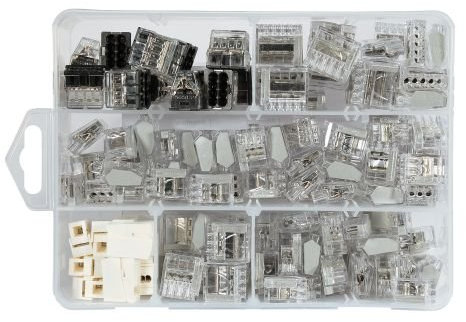 ViD® Steckklemmen I Verbindungsklemme Tranparent-Sortiment Box 1-2,5 mm² 145 Stück