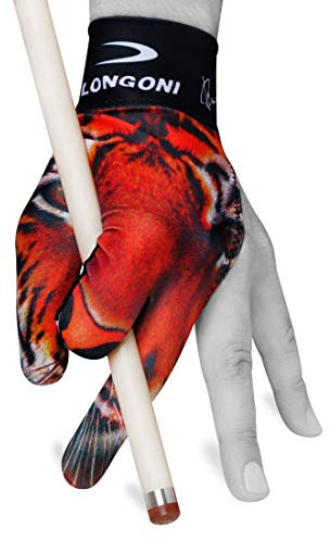 Longoni Billard-Queue-Handschuh Tiger für Linkshänder
