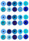 30 Gorgeous Mixed Blue Gerbera Flower Edible Wafer Paper Cake Toppers Decorations