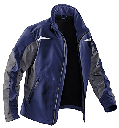 KÜBLER Workwear | Softshell Arbeitsjacke | dunkelblau/anthrazit | Größe M