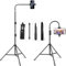 Handy Stativ Ringlichter Stativ, Verstellbarer Handy Video Ständer für iPhone Kamera, Videoaufnahme, Vlogging, Streaming, drehbarer Live Video Ständer, kompatibel mit den meisten Handys Stativ 2M/80in