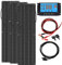 XINPUGUANG Kit solaire 150W 12V, 3 x panneaux solaires flexibles 50W, cellule solaire monocristalline en PET noir avec contrôleur solaire 20A, pour bateau,caravane (150W)