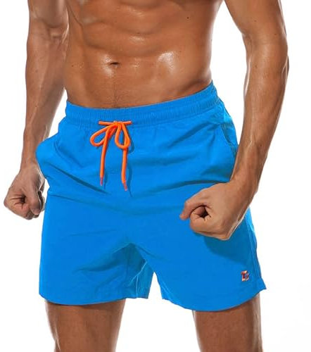 Tansozer Badeshorts Herren Badehose Herren Shorts Kurze Hosen Herren Schnelltrocknend Schwimmhose Männer Boardshorts mit Kordel Navy Blau M