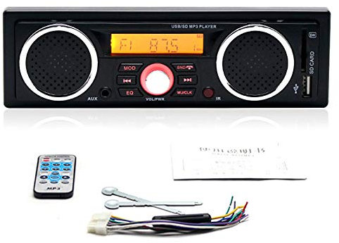 WEPARTICULAR Autoradio Bluetooth Incorporado 2 Altavoces Reproducción de Audio 1 DIN Radio para automóvil Reproductor de Audio MP3 Bluetooth Estéreo Manos Libres Compatible con FM USB SD AUX