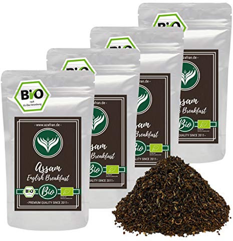 Azafran BIO Assam Schwarzer Tee - English Breakfast Tea - Ostfriesentee 1kg
