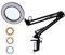NEW FLASH LED Magnifier Lamp, 5X Magnifying Glass Desk Lamp with Clamp, 3 Colors Illuminated & 10 Dimmable Brightness, USB Powered 370mm Adjustable Metal Swivel Arm Magnifier Light (Black, 12W)