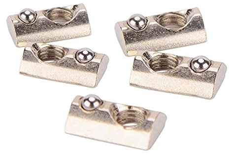 DShanLa M3 M4 M5 M6 M8 Rolle im Frühjahr T-Mutter mit Kugel for Aluminium Extrusion mit Profil 20/30/40/45 Series Aluminium-Profil DShanLa (Size : 20 M5 50pcs)