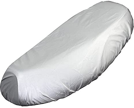 iSpchen Wasserdichter Motorrad-Sitzbezug Sitzabdeckung Kissen Schutz Sitzbank Sitzkissen mit Gummiband für Motorrad Roller Silber, M