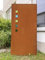 Zen Man Garten Sichtschutz aus Metall 1mm Rost Gartenzaun Gartendeko Edelrost Sichtschutz Wand mit Farbige Glas (032120:B75 H150cm)