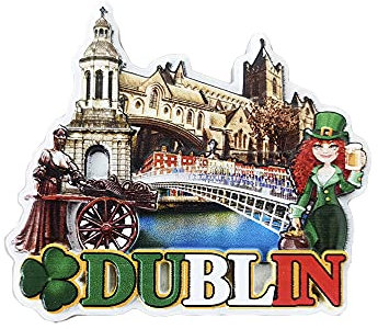 Dublin Irland 3D-Kühlschrankmagnet, Souvenir, Geschenk, handgefertigt, Heim- und Küchendekoration, Dublin-Kühlschrank-Magnet-Kollektion