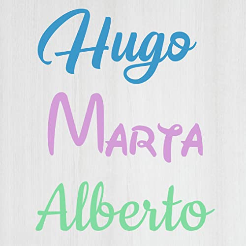 Genérico Vinilo Adhesivo Personalizado Personalizable con Texto para Paredes armarios Puertas Fiestas cumpleaños Bodas bautizos – Varias Medidas – Autoadhesivo de fácil colocación (20, 10)