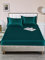 Bettlaken Spannbettlaken 200x200cm Dunkelgrün Grün Boxspringbett Topper Frottee Satin Glänzend Seide Spannbetttuch Leintuch für 200 x 200 Uni Muster Spannleintuch für Hohe Matratze bis 25-30 cm