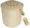 HMF Nachhaltiger Biomülleimer Küche, Geruchsdichter Komposteimer mit Deckel | 6 Liter | Beige