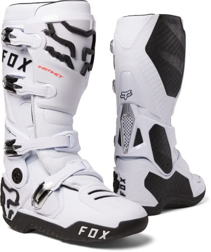 FOX RACING, Stivali Unisex, Bianco, 14