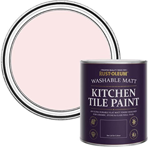 Rust-Oleum Wasserabweisender Küchenfliesenlack in mattem Finish -Erdbeer-Vanille 750ml