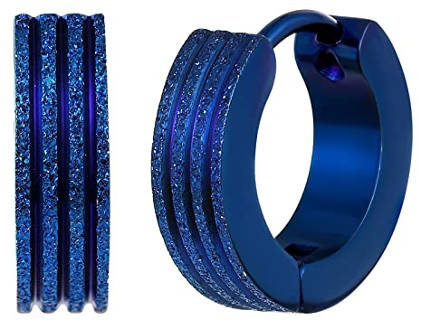 feilok Boucles d'oreilles en acier inoxydable pour hommes hypoallergéniques neutres huggie perforées boucles d'oreilles pour femmes