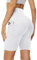 Missluck Radlerhose Damen mit Taschen Kurze Sporthose Hohe Taille Leggings Blickdicht Shorts Sommer Hose für Yoga Gym (Weiß,L-XL)