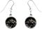 pieces puzzle jigsaw codeten DOME on Hook Earrings Sterling Silver 925 Stamped