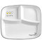OnePine Assiette Regime Ceramique, Assiette Nutrition Dietetique, Assiette Controle de Portion pour Salade, Dessert, Nouille, Bifteck, Petit déjeuner