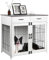 Fulgutonit Dog Crate Furniture with 2 Drawers for Small Medium Dogs, Heavy Duty Wooden Dog Crate Indoor, 36in Dog Cage Kennel Side End Table with Large Top for Border Collie Husky