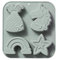4 cavità 3D unicorni silicone flessibile commestibile argilla resina ceramica caramelle fondente caramella cioccolato sapone torta stampi per cottura in silicone per decorazioni torte decorazione