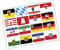 Finest Folia 16 Länderfahnen Flaggen Set auf 2 Din A4 Bögen Jede Fahne 4,9x3,3cm Aufkleber Sticker für Modellbau Fahrrad Auto Motorrad Deko Länder R108 (Bundesländer Deutschlands)