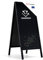 ALLboards Chevalet Stop Trottoir Exterieur Étanche avec Cadre en Bois Laqué Noir 150x61cm, Chevalet Ardoise