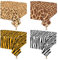 4Pcs Tier drucken Tischdecken, Dschungel Tier Thema Tischdecke, rechteckige Leopard Tiger Zebra Giraffe Dschungel Tischdecke für Zoo Safari Baby Duschen Dschungel Thema Geburtstag Dekorationen