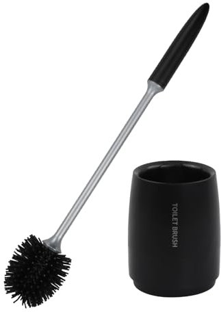 Brosse Toilettes Silicone, Balayette WC, Balai WC avec Support à Séchage Rapide, Brosse Toilettes Manche Long pour Salle de Bain