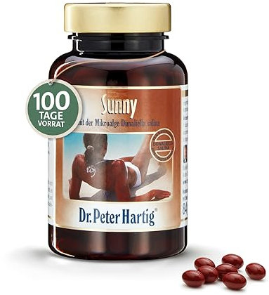 Dr. Peter Hartig Sunny – Natürliche Bräune & Hautpflege mit Karottensamenöl, Carotinoiden, Vitamin A und Folsäure – 200 Kapseln für Strahlende Haut, ohne Selbstbräuner, 100-Tage-Vorrat