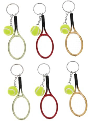 GALPADA 6pièces Porte-clés Avec Décorations De Tennis Accessoires Pour Clés Et Couleurs Pour De Sport
