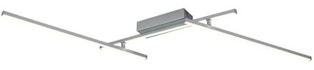 Rabalux 71019 LED Deckenleuchte NEGAN Metall silber Kunststoff weiß 24W 4000K L:114cm H:8.5cm