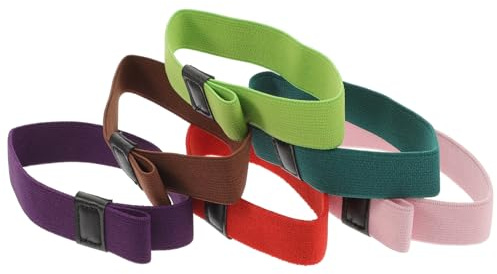SOLUSTRE 6 Stück Bento Kasten Gurte mit Elastischem Band für Brotdosen | Polyester und PU Leder Verbindung, Glatt und Leicht, für Büro, Schule, Mahlzeiten Unterwegs Zufällige Farbe