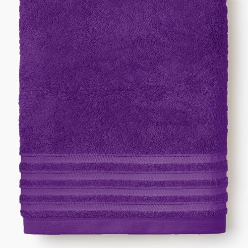 Sedalinne - Toalla de baño Lisa - Formato Ducha 70x140cm - 100% algodón Peinado - Altamente Absorbente - gramaje 500 gr - Secado rápido y Tacto Suave - Color Morado