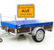 Hochwertige Anhängerplane 261 x 139 x 15 cm für Saris Anhänger mit Reling für H Gestell - wasserdichte PVC Abdeckplane I Plane nach Maß - Blau